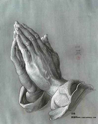 丢勒素描-祈祷的手