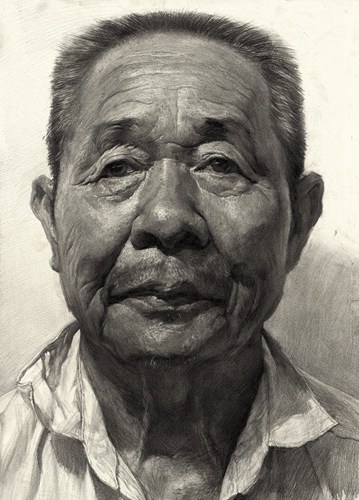 刘斌的素描一幅具有强烈光感和纹理细节的素描