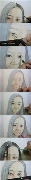 彩铅人物素描画法步骤