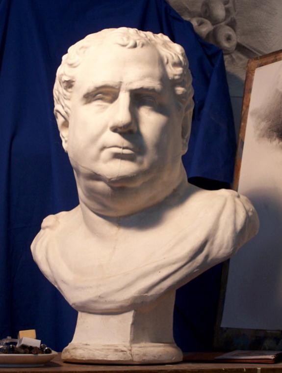 罗马王石膏像素描教程