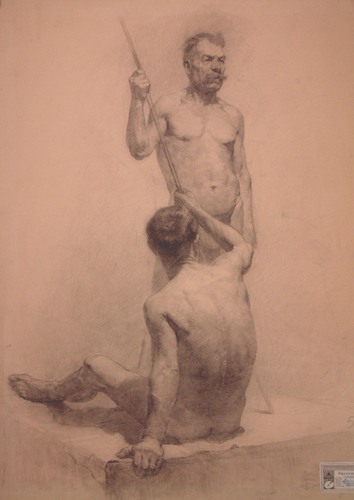 列宾美术学院77幅人体经典素描画像