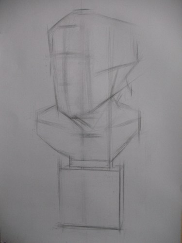 素描石膏海盗像写生步骤4