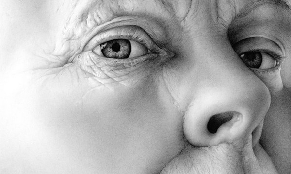 英国女艺术家凯斯·莱利的超现实主义铅笔素描