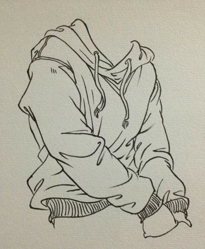 画一个关于如何画衣服、裤子和裤子褶的教程。