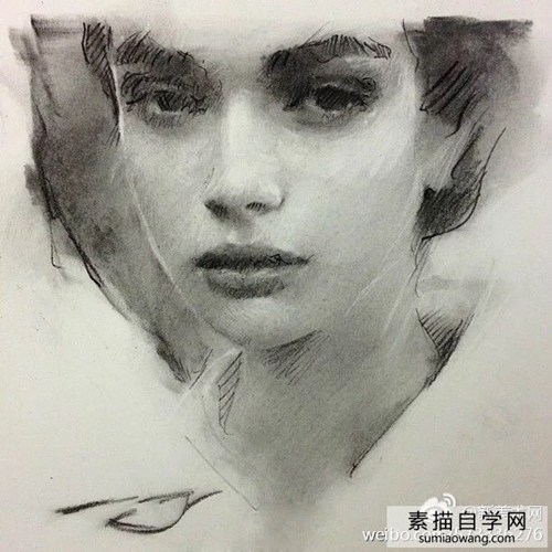 凯西·鲍克素描:美丽女人的九幅画像