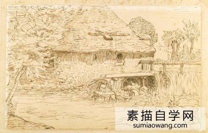 让·弗朗索瓦·米勒的16幅风景素描，风景素描大师