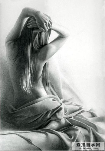 只欣赏漂亮女性的身体素描——乌克兰画家丹尼斯。Chernov