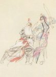少数民族舞蹈人物动态素描——中国画大师陈玉先作品素描