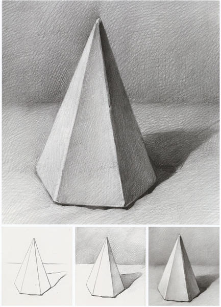 六金字塔草图步骤绘图教程初学者复制模型绘图