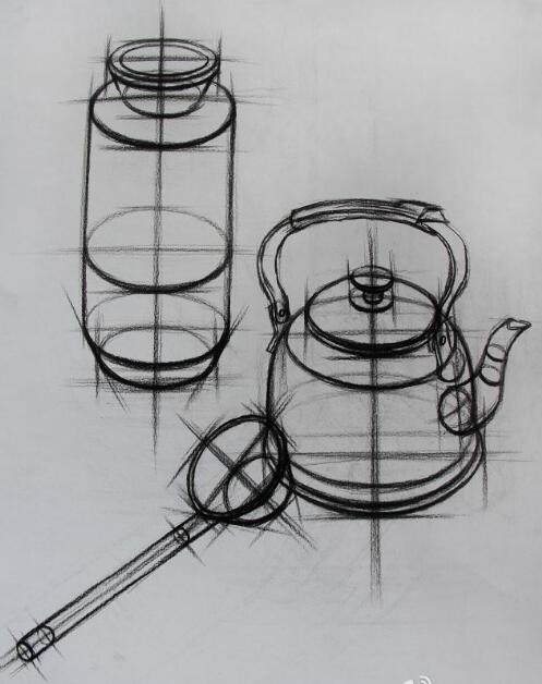 静物结构素描画学习 优秀结构素描作品