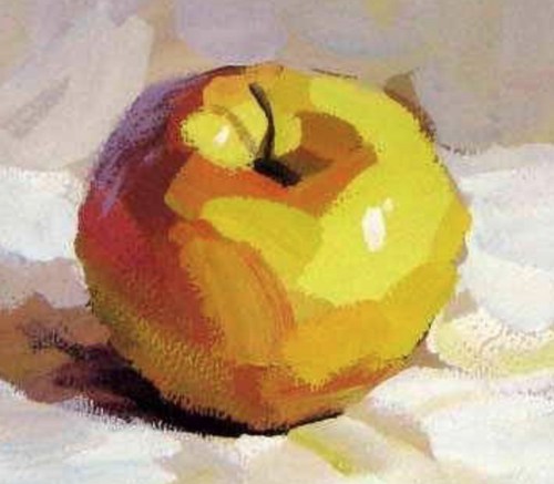 苹果切块素描画法，如果这样还画不好苹果，就别怪老师了，尽力了