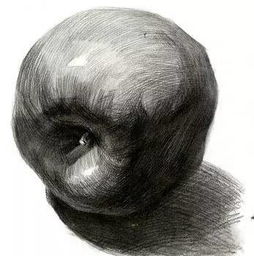 苹果切块素描画法，如果这样还画不好苹果，就别怪老师了，尽力了