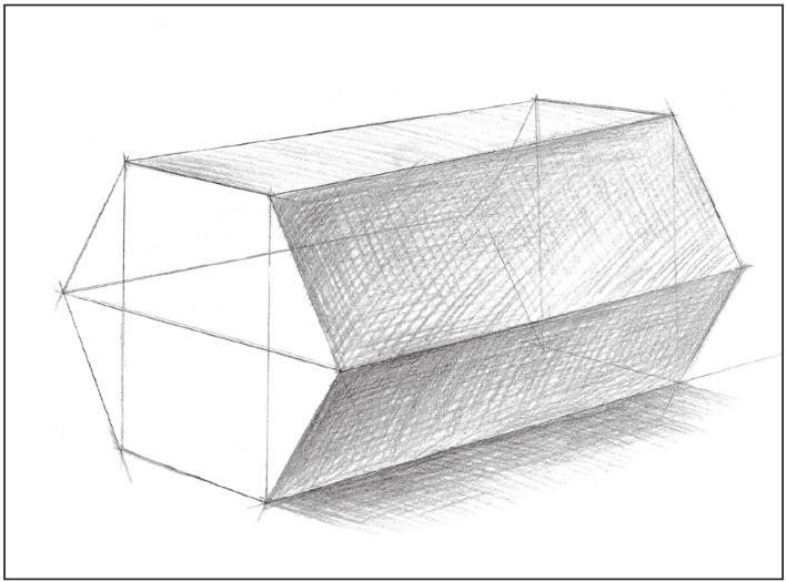石膏几何:六角棱镜草图教程图片视频