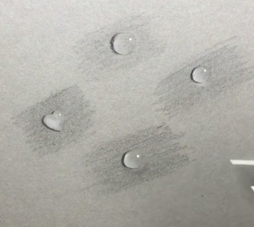 素描水滴的画法 水珠素描