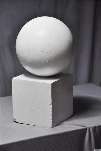 球体 正方体组合石膏几何体超高清照片