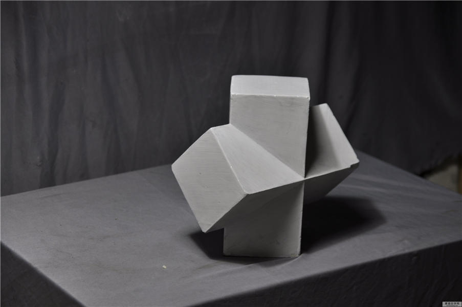 石膏几何:长方体互穿体的超高清图片
