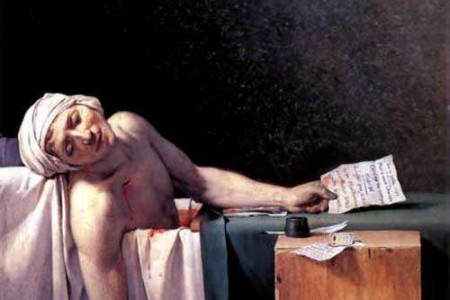 世界名画雅克·路易·大卫的《马拉之死》隐藏着的秘密