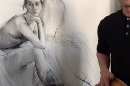 布洛欣人物素描：芭蕾舞女孩画画过程视频