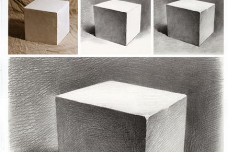 草图初学者副本:立方体阴影步骤图片